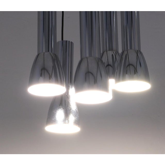 Chrome Cascade Pendant Lamp, 1960s For Sale - Image 4 of 11