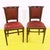 Wooden Chairs with Red Upholstery and Decorative Studs, Set of 2 For Sale - Image 11 of 11