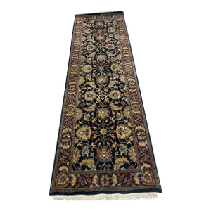 1990s Handwoven Indian Persian Design Area Rug 2'7" X 8'0"