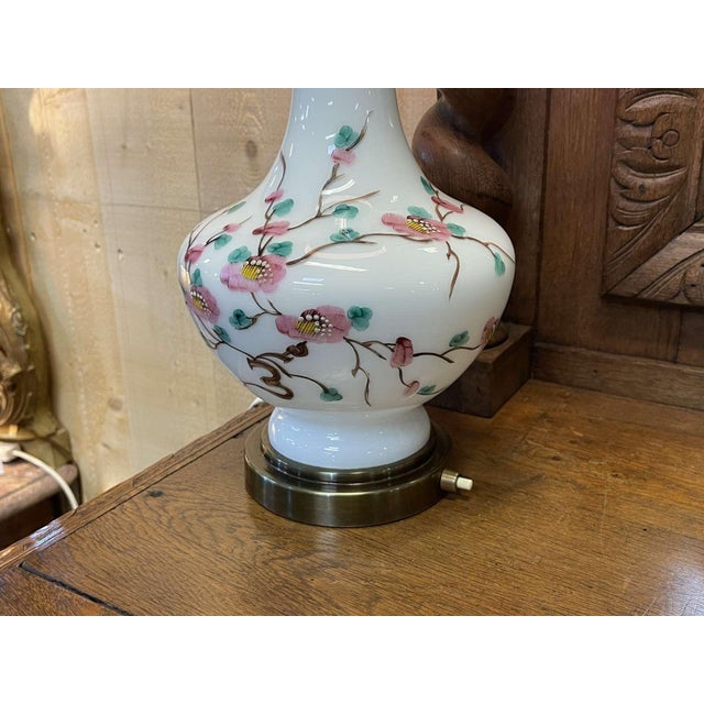 Late 19th Century Napoleon III Lamp in White Opaline Glass For Sale - Image 11 of 15