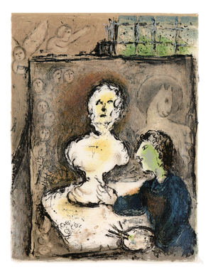 Marc Chagall, Frontispiece: Invocation, from Odyssey, 1989, Lithograph