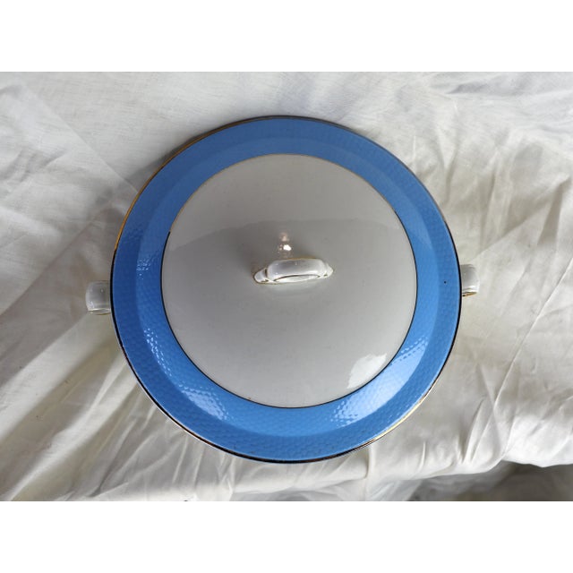 1950s French Saint Amand Pastel Blue Soup Tureen For Sale - Image 6 of 13