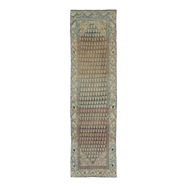 Antique Persian Tabriz Runner Rug With Floral and Paisley Motifs - Rug & Kilim For Sale