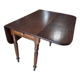19th Century Mahogany Drop Leaf Table For Sale