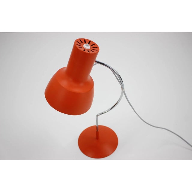 Orange Orange & Red Desk Lamps by Josef Hurka, Czechoslovakia, 1960s, Set of 2 For Sale - Image 8 of 13