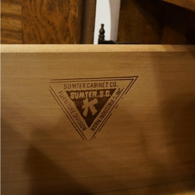 Sumter Cabinet Solid Walnut Early American Style 39" Chest on Chest 9465-1508-1090 For Sale - Image 10 of 13