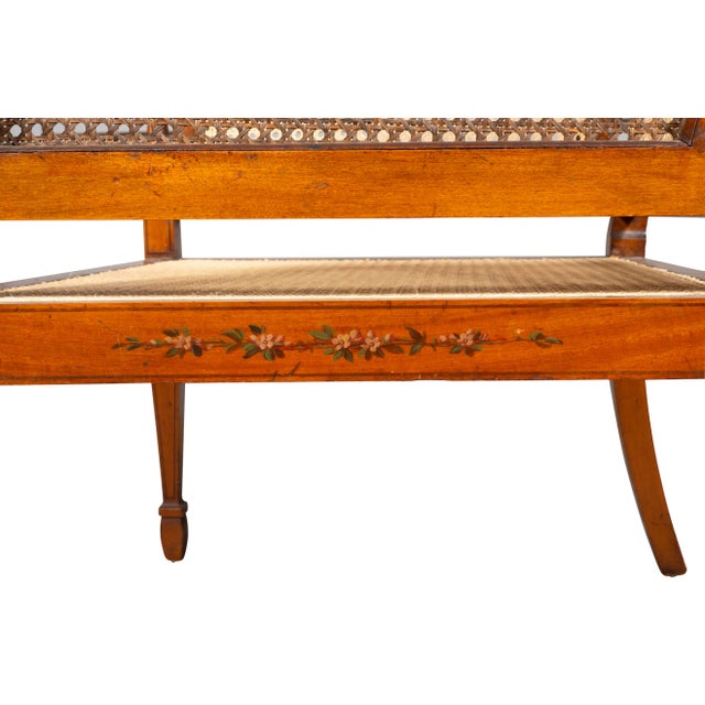 Edwardian Satinwood and Painted Armchair For Sale - Image 10 of 12