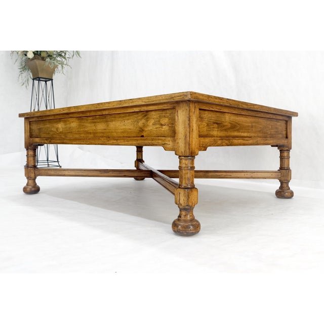 Maitland - Smith Large Spanish Colonial Style Showcase Glass Top Coffee Table on X Base For Sale - Image 4 of 12