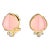 Syna Pink Chalcedony Earrings with Diamonds, a Pair For Sale