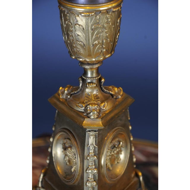 Gold Empire Bronze Table Lamps, 1805, Set of 2 For Sale - Image 8 of 18