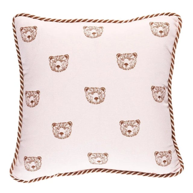 This pillow features Bear High Performance Print by Marie-Chantal of Greece for Schumacher. Marie-Chantal’s Bear High...
