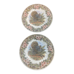 2 Churchill China Thanksgiving 8” Plates