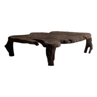 Japanese Antique Brutalist Low Table 1900s-1940s / Side Table Wabi Sabi For Sale