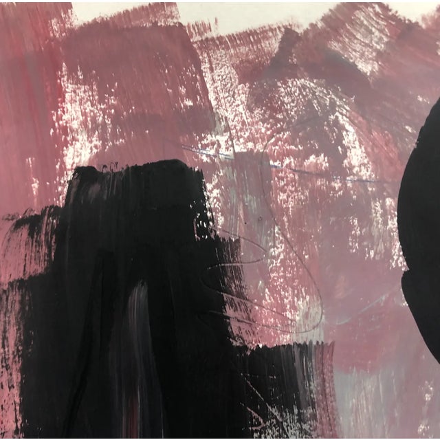 Abstract 1980s Abstract Expressionist Painting For Sale - Image 3 of 5