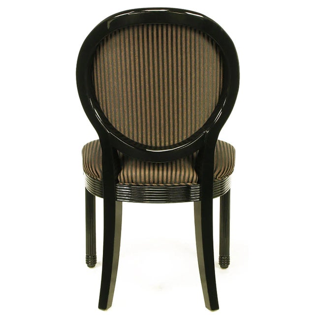 Eight Jay Spectre Black Lacquer Dining Chairs For Sale In Chicago - Image 6 of 10