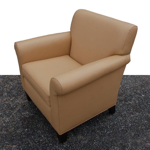 Copper Pair Martin Brattrud Leather Collection Lounge Chairs For Sale - Image 8 of 9