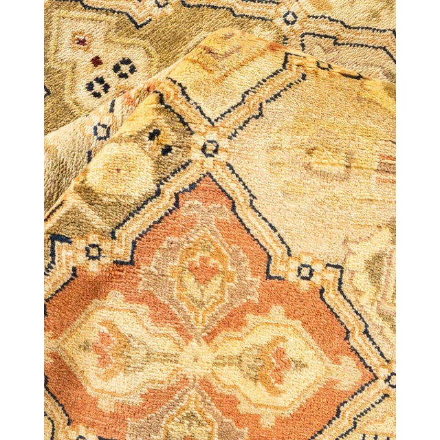 Textile Vintage Traditional Hand Knotted Wool Area Rug, Bronze - 6'0" X 8'10" For Sale - Image 7 of 9