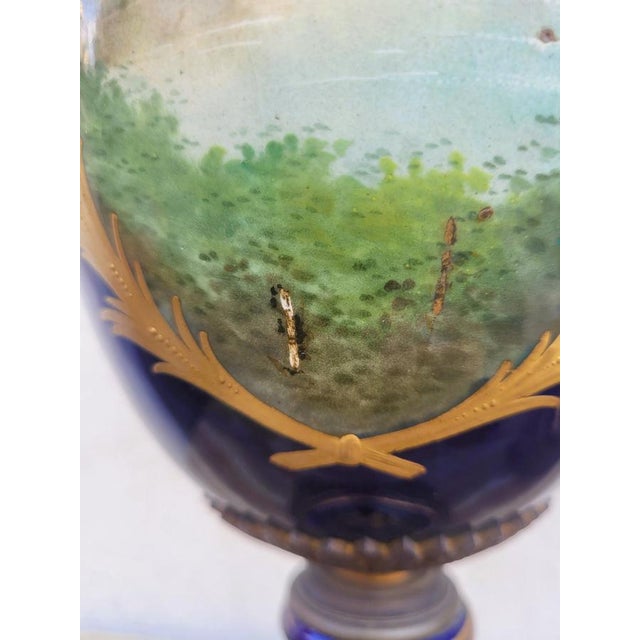 Covered Porcelain Vases in the style of Sèvres, Set of 2 For Sale - Image 9 of 18
