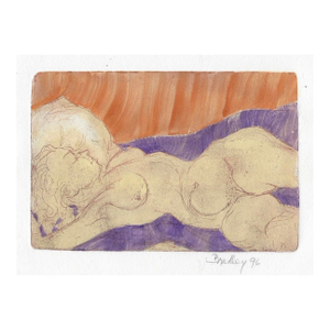 1996 Odalisque Color Etching by John Bradley