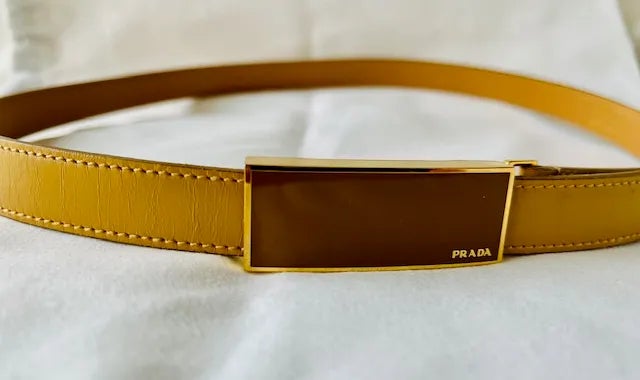 Woman’s Prada plastic with leather yellow belt Prada | Accessories | Womans Prada Plastic With Leather  main image 3