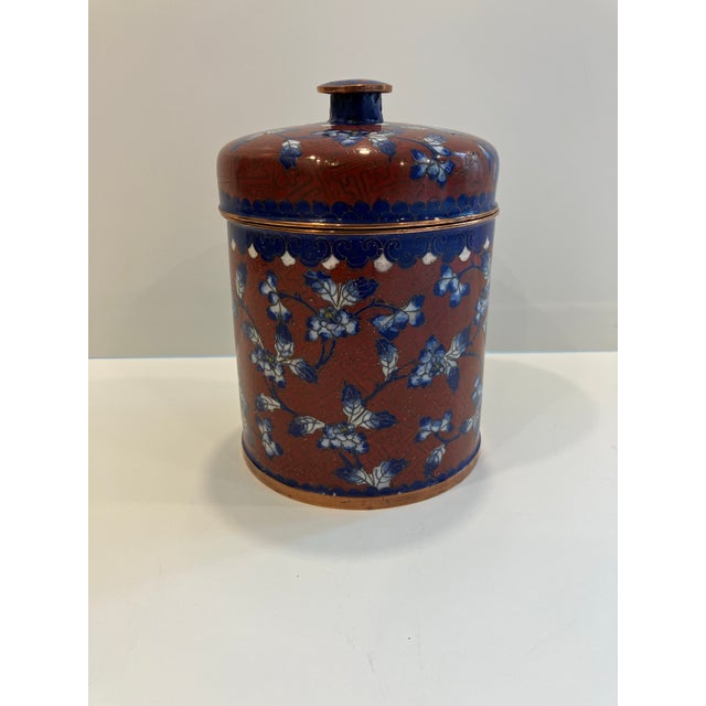 Antique Chinese Cloisonné Covered Tea Jar For Sale In Boston - Image 6 of 6