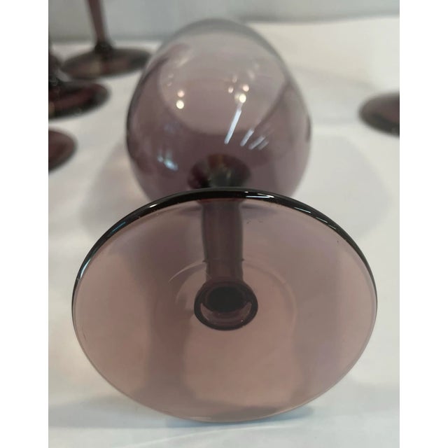 Vintage Amethyst Wine Glasses - Set of 24 For Sale In Dallas - Image 6 of 6