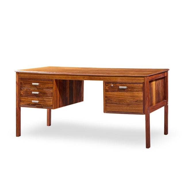 Mid-Century Modern Farsø Stolefabrik for Maurice Villency Mid Century Danish Rosewood Desk For Sale - Image 3 of 9