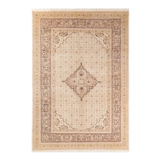 Mogul, One-of-a-Kind Hand-Knotted Area Rug - Ivory, 6' 2" x 8' 10" For Sale