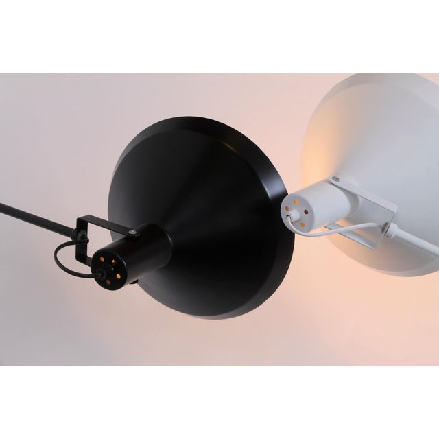 Black Black and White Large Metal Paperclip Wall Lamps by J. J. M. Hoogervorst for Anvia, 1970s, Set of 2 For Sale - Image 8 of 18