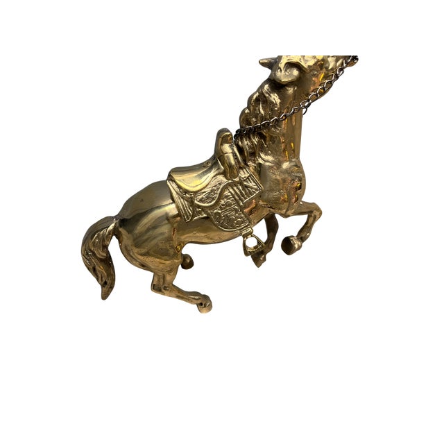 Large Brass Horse Figurine For Sale - Image 9 of 16