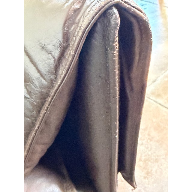 Vintage 1970's Danish Modern Leather Sofa For Sale - Image 13 of 16
