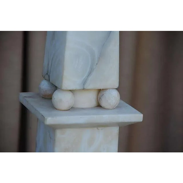 Alabaster Obelisk Lamp For Sale In Los Angeles - Image 6 of 8