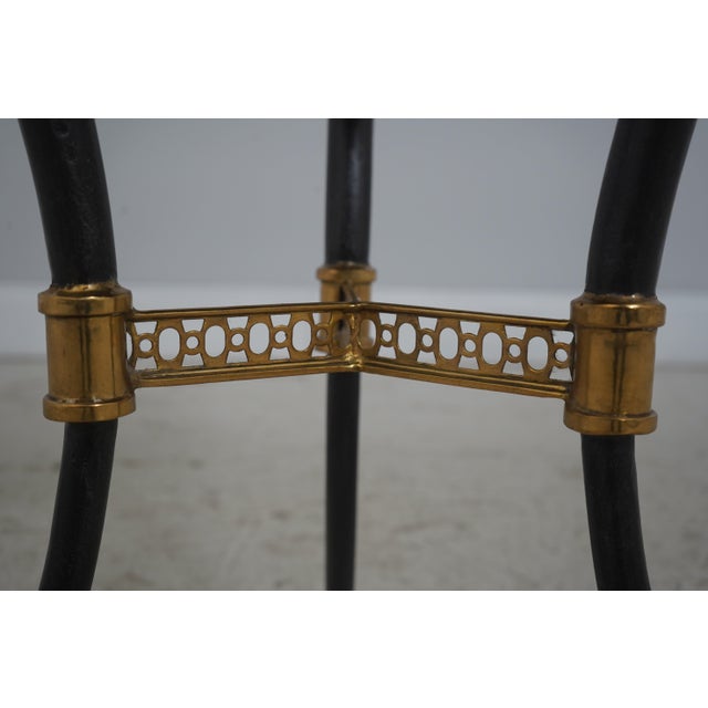 Metal Labarge Regency Style Rams Head Round Occasional Table For Sale - Image 7 of 13