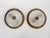 1960s Spanish Brass Flush Mounts & Etched Frosted Glass - A Pair For Sale - Image 4 of 11