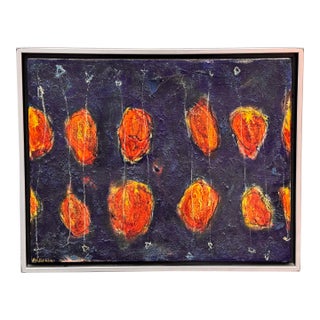 Andrew Acquadro “Moonlit Pumpkins” Original Painting, Framed For Sale