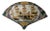 Vintage Western Sailing Ship Graphic Fan Shape Porcelain Trinket Box For Sale