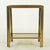 Pair of Vintage Mid Century Italian Brass Smoked Glass Side Tables For Sale - Image 6 of 9