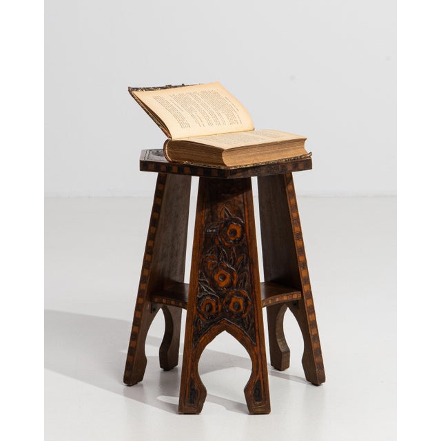 Arts & Crafts Mid 20th Century Oriental Arts & Crafts Carved Stool For Sale - Image 3 of 11