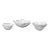 Jamie Young Fleur Ceramic Bowls in White - Set of 3 For Sale