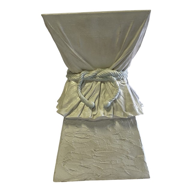 1960s Vintage Plaster Pedestal Table For Sale