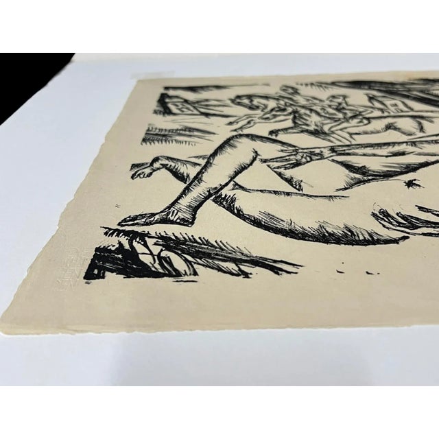 Schlafende Fray by Max Burchartz (1887-1961) German Lithograph Pencil Signed Print For Sale - Image 4 of 8