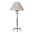 1930s French Tall Iron Brutalist Table Lamp For Sale