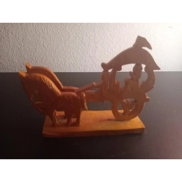 This is a vintage Handcarved 6" Horse Carriage 3D Model. Procured at auction BOX 13