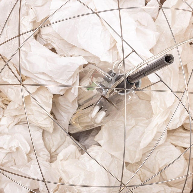 Vintage German Metal and Paper Floor Lamp by Ingo Maurer, 1990 For Sale - Image 13 of 18