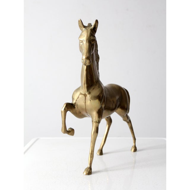 Mid Century Brass Horse Figure For Sale - Image 6 of 12