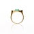 0.86 Carat Vibrant Green Oval Cut Emerald & Diamond in 14ky Gold Statement Ring, Size 7.25 For Sale In Miami - Image 6 of 8