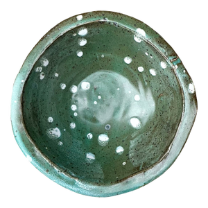Vintage Green Glazed Studio Pottery Bowl