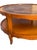 Mid 20th Century French Provincial Round Coffee Table With Gold-Embossed Inset & Cabriole Legs For Sale - Image 6 of 7
