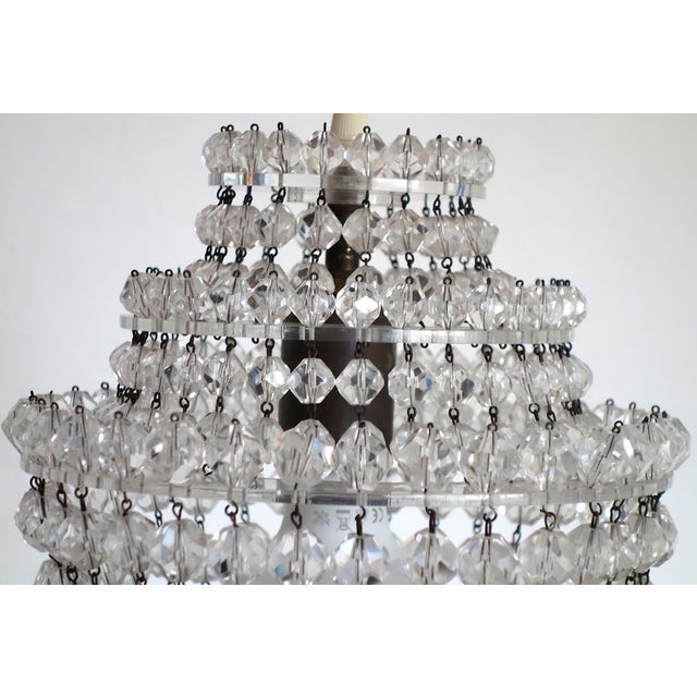 Antique French Glass Bead Chandelier, 1930s For Sale - Image 8 of 12