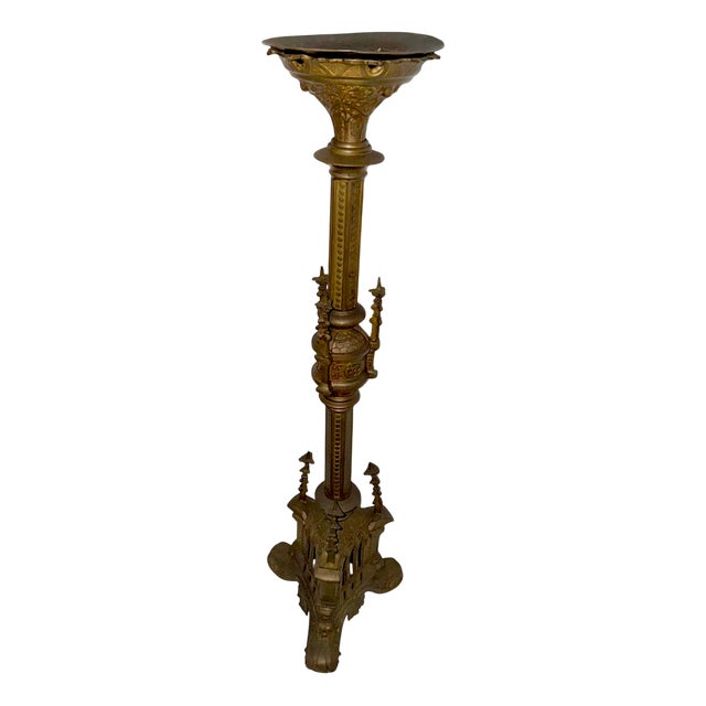 Antique Bronze Candleholder, Late 19th Century For Sale